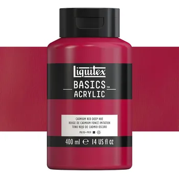 Vodová barva Akrylová barva Liquitex Basics - Cadmium Red Deep Hue Balení: 400 ml