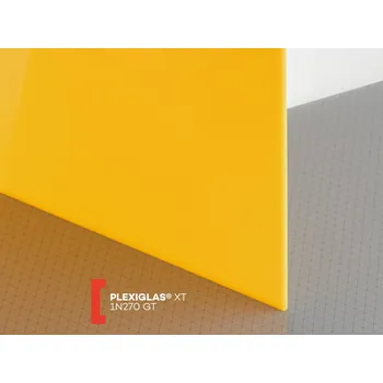 Plexisklo Röhm Žluté plexisklo Plexiglas XT 3mm 1N270 (prop. 17%) 2050 x 3050 mm