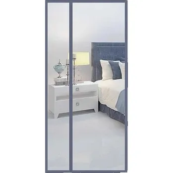 Síť proti hmyzu Magnetická síť proti hmyzu do dveří - šedá Rozměry: šířka 80 cm x výška 220 cm, Druh: šedá levá
