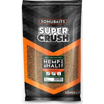 Návnadová surovina SONUBAITS - Krmítková směs Super crush 2kg - Hemp & Hali crush