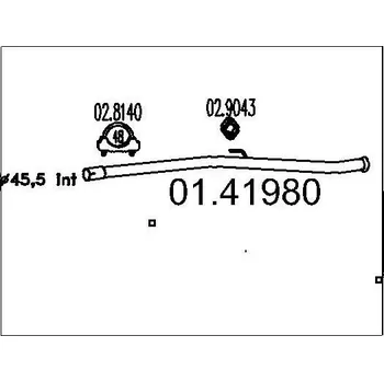 Auto-moto Výfuková trubka MTS 01.41980