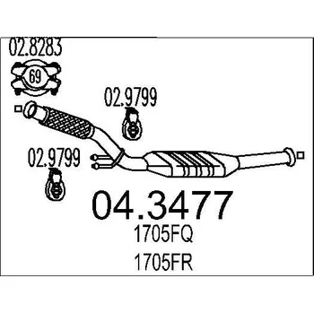 Katalyzátor Katalyzátor MTS 04.3477