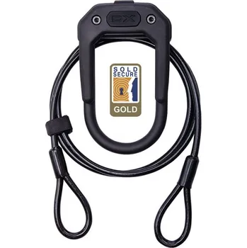 Zámek na kolo zámek Hiplok DX Plus černý + 2m kabel (zámek Hiplok DX Plus černý + 2m kabel)