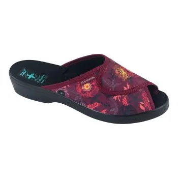 Dámské polobotky Dámské domácí pantofle Adanex DD 27140 bordó 42