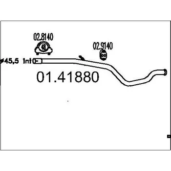 Výfuková trubka Výfuková trubka MTS 01.41880