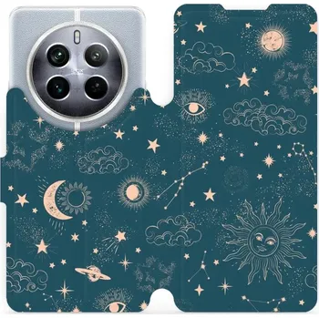 Pouzdro na mobilní telefon Flipové pouzdro Mobiwear - Realme 12 Pro Plus 5G - VP14S Magický vesmír (Knížkové flip pouzdro, obal, kryt na mobil Realme 12 Pro Plus 5G - VP14S Magický vesmír, materiál Umělá kůže + TPU - ochrana 360°, stojánek, silikonová vanička, magnetické zavírání)