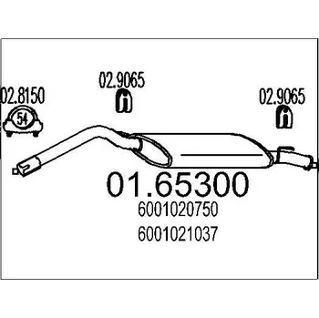Tlumič výfuku Zadní tlumič výfuku MTS 01.65300