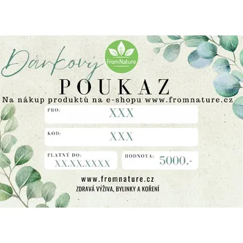 Dárkový potravinový koš FromNature Dárkový poukaz 5000 Kč