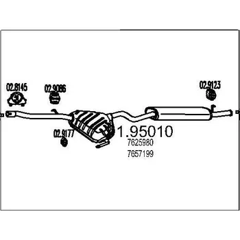 Tlumič výfuku Zadní tlumič výfuku MTS 01.95010