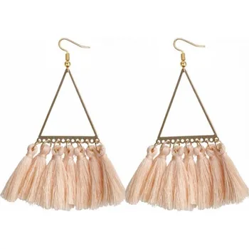 Náušnice Flamenco Mystique Střapcové Náušnice Trojúhelník Los, Délka 8.5 cm, Šířka 6.5 cm, Obecné Kovy