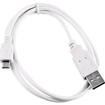 Datový kabel C-TECH kabel USB 2.0 AM/Micro, 2m, bílý