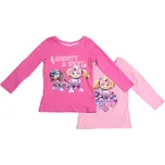 Dětské tričko s dlouhým rukávem 2 ks TLAPKOVÁ PATROLA růžové/světle růžové - různé velikosti Velikost: 98 - 104