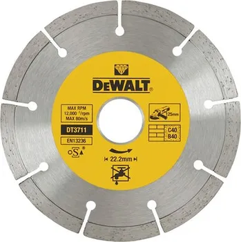 Řezný kotouč DeWALT DT3711 Diamantový kotouč 125x22,2mm na řezání betonu a cihel free_store_pickup