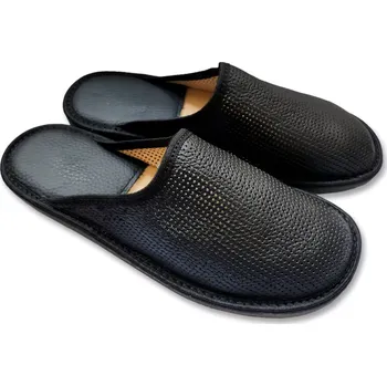 Pánské sandále Ovčí Věci Pánské vzdušné kožené pantofle Air černá, Velikost EU 44