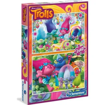 Puzzle Clementoni Puzzle 07128 - Trolls 2x60