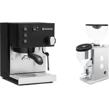 Kávovar Rancilio Silvia E, black + Rocket Espresso FAUSTINO 3.1, white