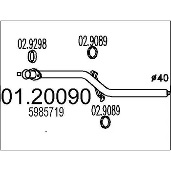 Auto-moto Výfuková trubka MTS 01.20090