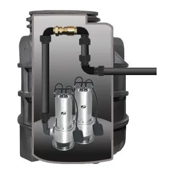 Příslušenství k čerpadlu AQUACUP SUMOBOX 1000 - 2x BEST INOX 1500, Přečerpávací box 1285