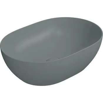 Umyvadlo GSI PURA keramické umyvadlo na desku, 50x35cm, agave mat, 886004