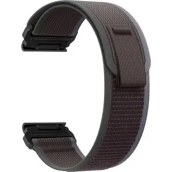 Řemínek na hodinky Nylonový řemínek Ricardo 26mm (pro Garmin Fenix 8/7X/6X (51mm), Tactix aj.), černý V2, QuickFit