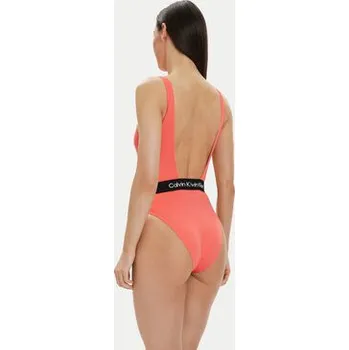 Dámské plavky Calvin Klein Swimwear Jednodílné plavky KW0KW02357 Korálová S