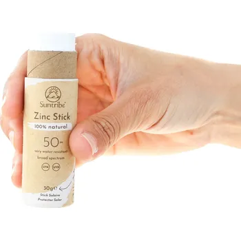 Přípravek na opalování Suntribe Opalovací tyčinka se zinkem SPF 50 bílá 30 g