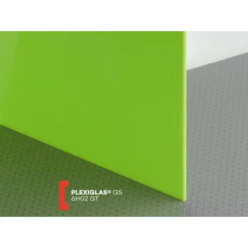 Plexisklo Röhm Zelené plexisklo Plexiglas GS 3mm 6H02 (prop. 12%) 2030 x 3050 mm