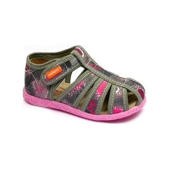 Dívčí obuv Dětské bačkůrky Milami 114-4SRCA Grey 25