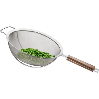 Cedník a síto Síto s dřevěnou rukojeťí PASSO 24 cm - GEFU (Kuchyňské síto 24 cm PASSO - GEFU)