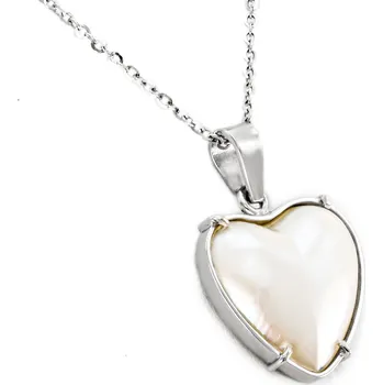 Náhrdelník Stuchlík zlatý náhrdelník perleťové srdce 023896