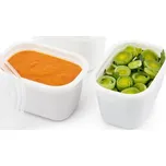 Plastové krabičky do mrazáku, Rotho FREEZE, bílá, sada 4 x 0,75l (16x11x14)