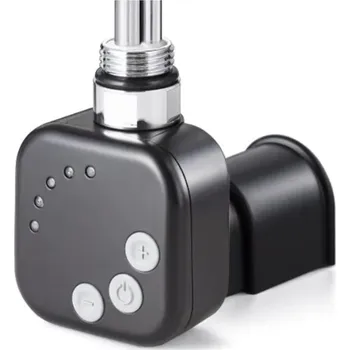 Topná tyč OLSEN SPA - Topná tyč BURGH s termostatem a časovačem - Barva topné tyče - Černá, Typ připojení - Podomítkové, Výkon topné tyče - 300 W RDOHT130014