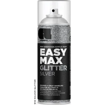 Barva ve spreji Easy Max Metallic sprej stříbrný se třpytkami 400 ml