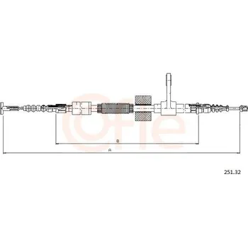 Lanko parkovací brzdy Tažné lanko, parkovací brzda COFLE 251.32