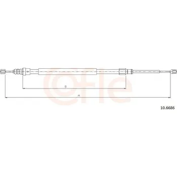 Lanko parkovací brzdy Tažné lanko, parkovací brzda COFLE CFE10.6686