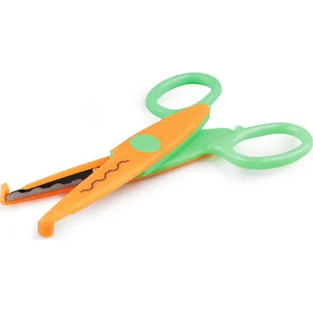 Nůžky dětské s kreativní vlnovkou a vroubky délka 13 cm