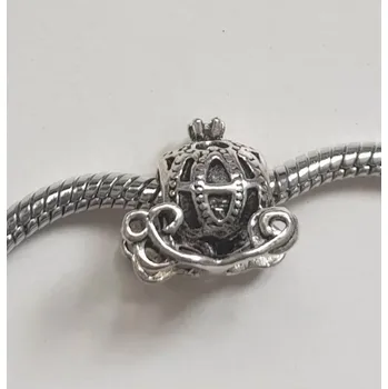 Dětské navlékací korálky Korálek VELKÝ PRŮVLEK - Kočár - dýně (korálky typu PANDORA)