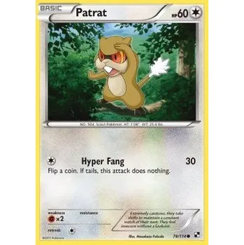 Sběratelská karetní hra Pokémon BLW 078/114 Patrat - Black & White Stav: Excellent, Verze: NORMAL