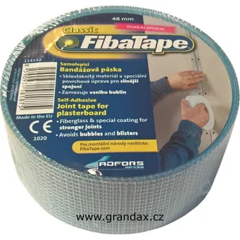 Samolepící armovací mřížka (bandáž) na sádrokartony 20m FIBATAPE ADFORS