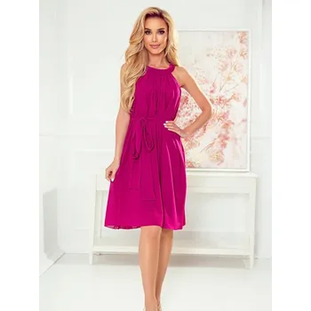Dámské šaty Dámské šaty 350-7 ALIZEE se zavazováním - FUCHSIA, VELIKOST L
