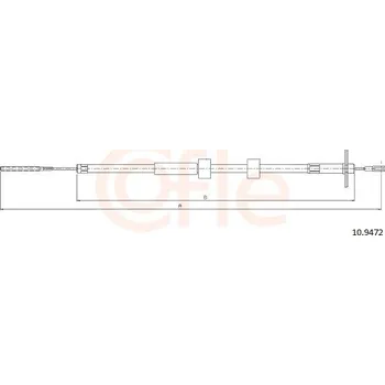 Brzdový systém Tažné lanko, parkovací brzda COFLE CFE10.9472