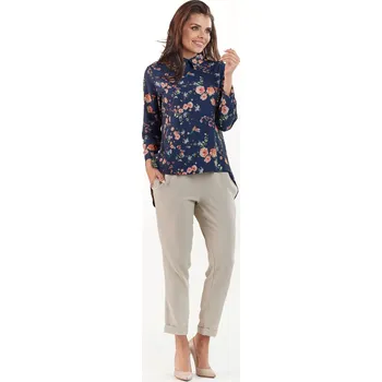 Dámská košile Košile se zajímavými vzory A213 Barva: Tmavě Modrá, Velikost: S