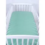 Mušelínové prostěradlo s gumkou 60x120 cm / zelená