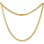 Pánský náhrdelník CURB PANCR z chirurgické oceli 6 mm pozlacený 14k zlatem