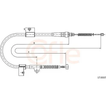 Lanko parkovací brzdy Lanovod parkovací brzdy COFLE 17.0337