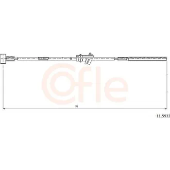 Lanko parkovací brzdy Tažné lanko, parkovací brzda COFLE 11.5932