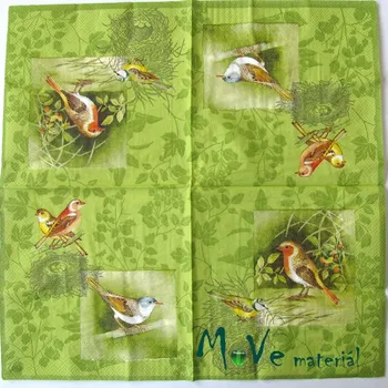 Papírový ubrousek Ubrousek na decoupage 33 x 33cm 1ks, ptáci