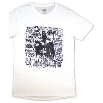 Pánské tričko Merch Dc Comics: Dc Comics Unisex T-shirt: Batman - Scribbler (xx-large) XXL