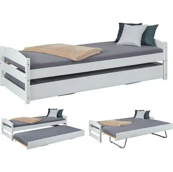 Dětská postel Postel z masivu 90x200cm se zvedacím lůžkem Alora - bílá