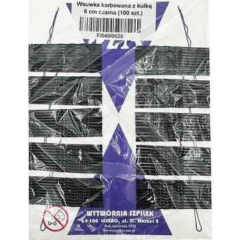 Waved ball-ended hair grip - 60 mm 100 ks